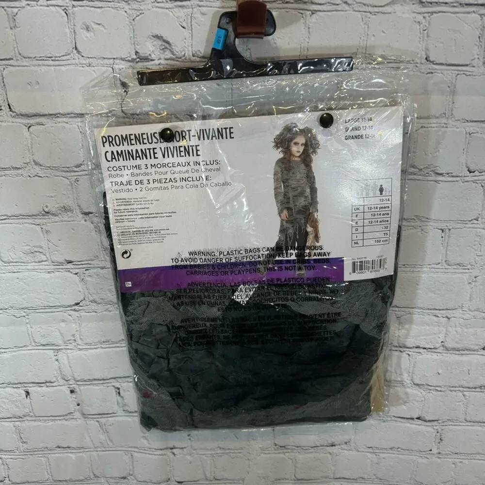 Undead Walker Zombie Girl’s Halloween Costume Sz: L 12-14 NWT - Picture 3 of 4